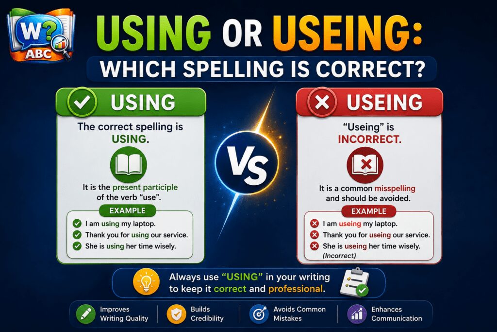 Using or Useing: Which Spelling Is Correct?