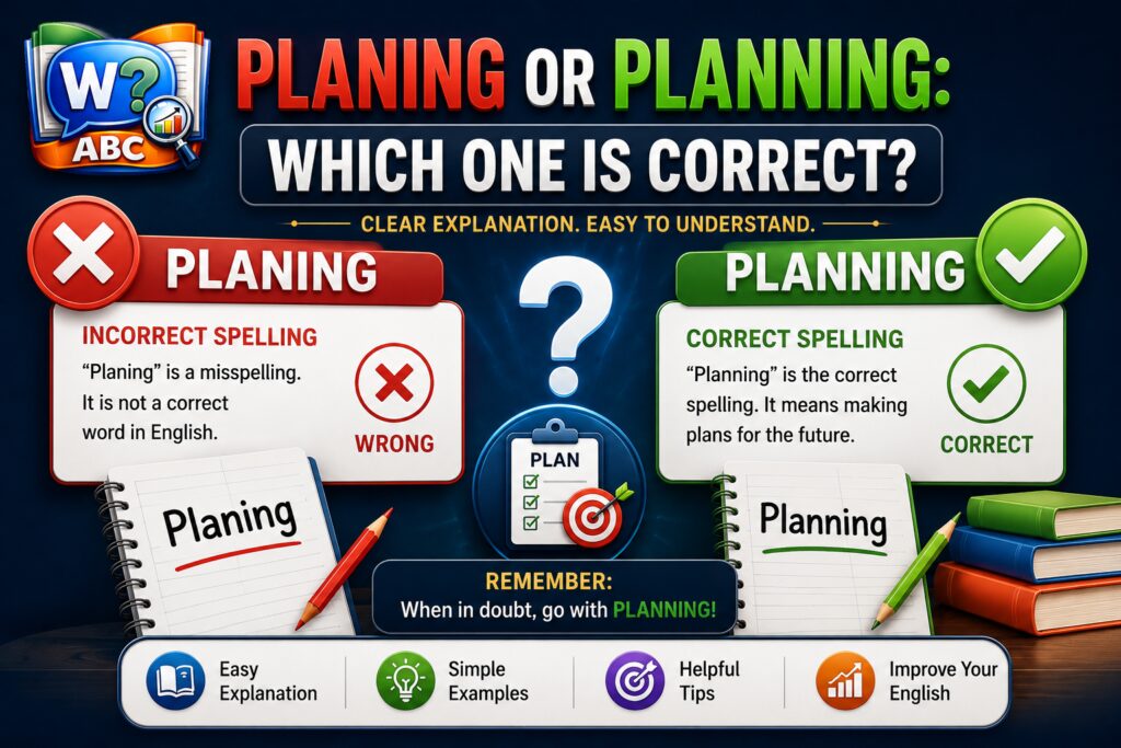 Planing or Planning: Which One Is Correct?