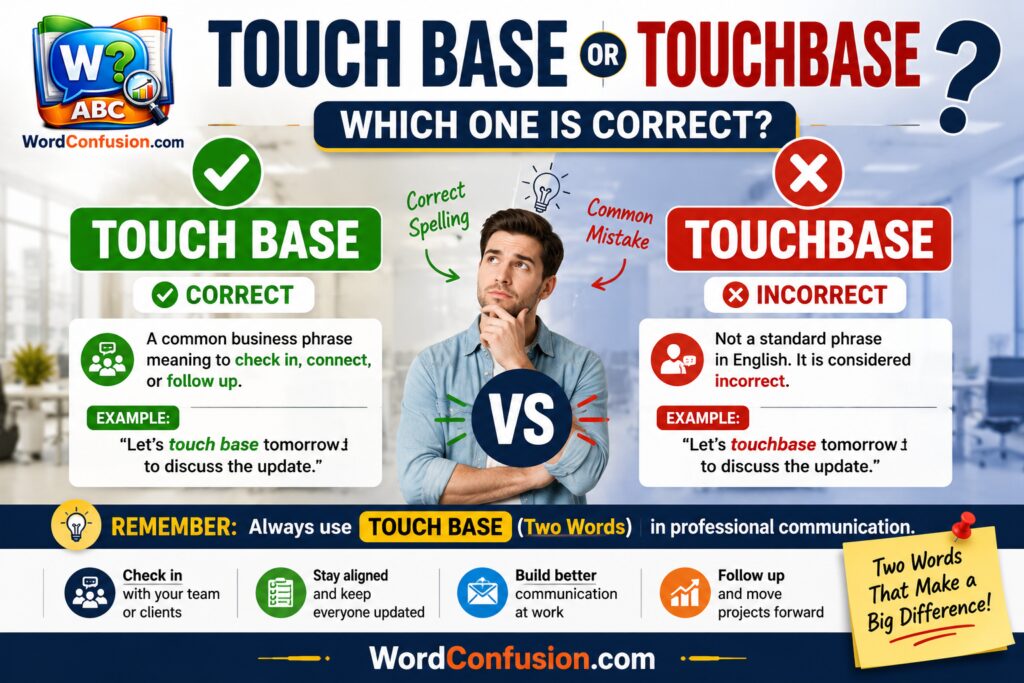 Touch Base or Touchbase: Which One Is Correct?