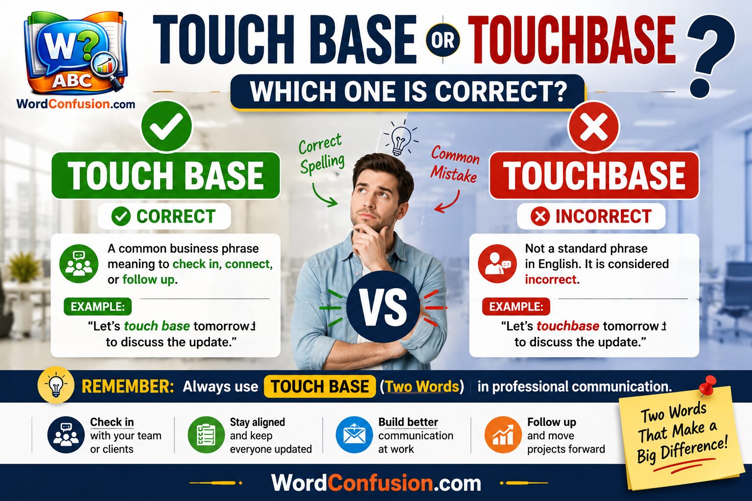 wordconfusion-Touch Base or Touchbase: Which One Is Correct?-Featured image