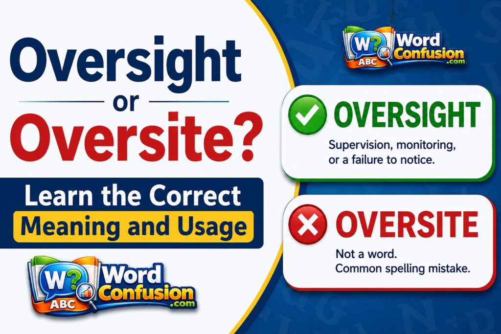 Oversight or Oversite? Learn the Correct Meaning and Usage