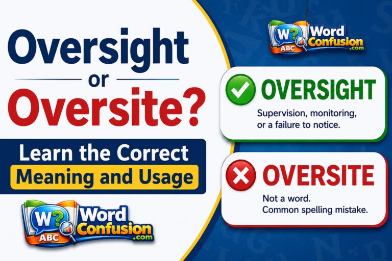 wordconfusion-Oversight or Oversite? Learn the Correct Meaning and Usage-Featured image