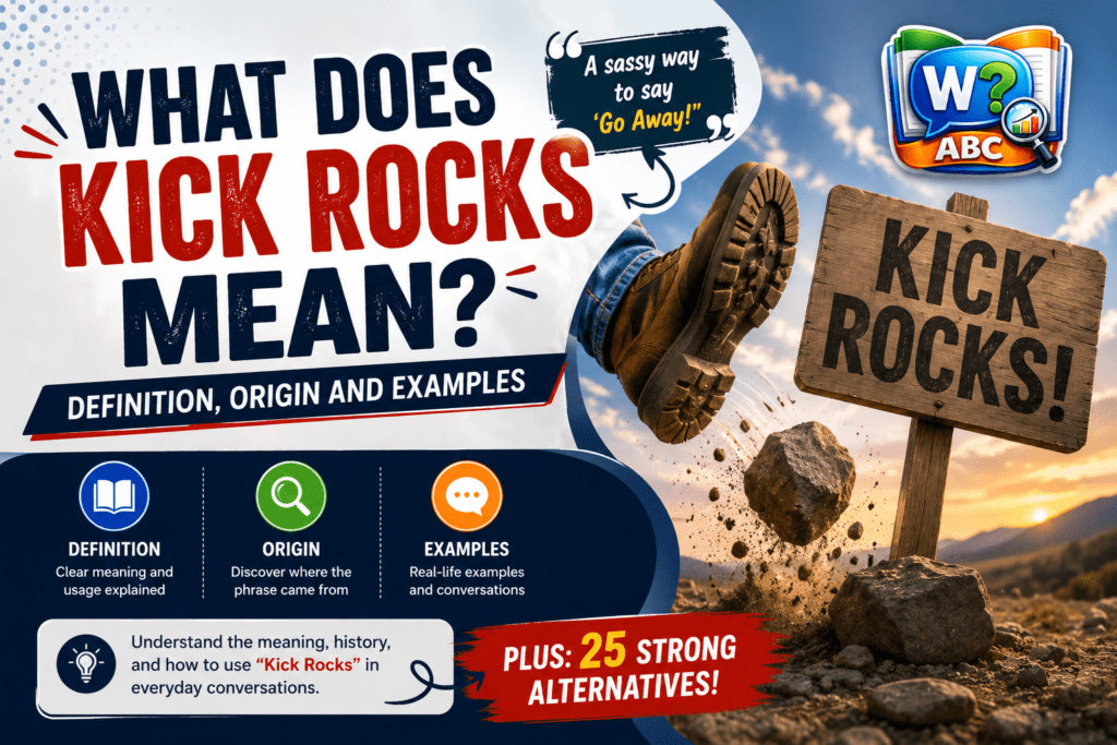 What Does Kick Rocks Mean? Definition, Origin and Examples
