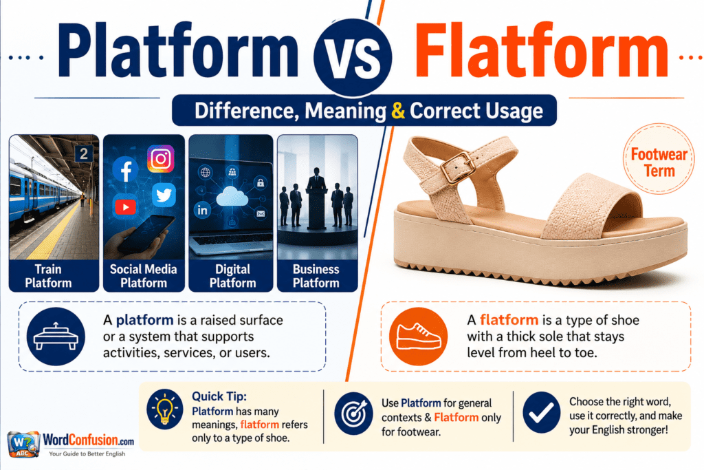 Platform vs Flatform : Difference, Meaning & Correct Usage