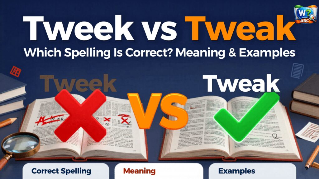 Tweek vs Tweak: Which Spelling Is Correct? Meaning & Examples