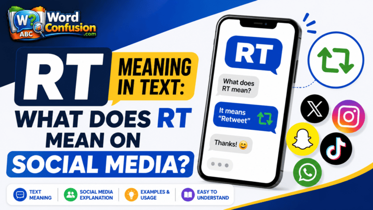 wordconfusion-RT Meaning in Text: What Does RT Mean on social media?-Featured image