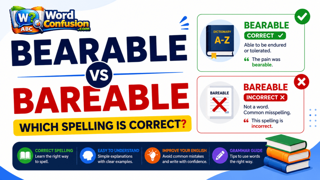 Bearable vs Bareable: Which Spelling Is Correct?