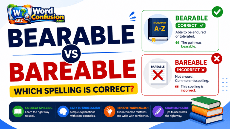 wordconfusion-Bearable vs Bareable: Which Spelling Is Correct?-Featured image
