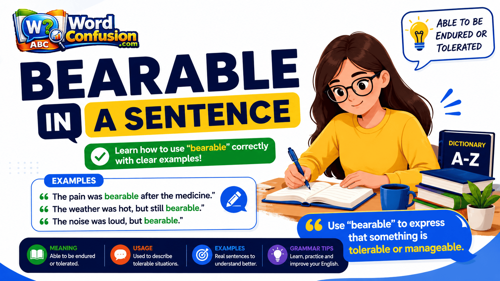 wordconfusion-Bearable in a Sentence-img