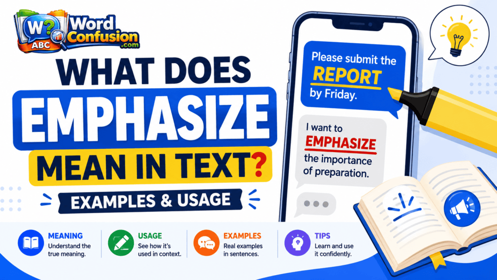 What Does “Emphasize” Mean in Text? Examples & Usage