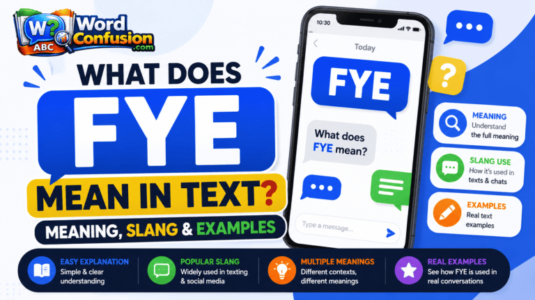 wordconfusion-What Does FYE Mean in Text? Meaning, Slang & Examples-Featured image