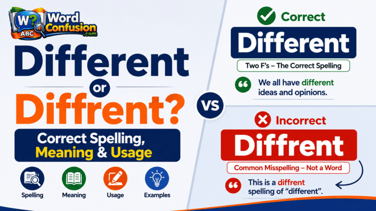 Different or Diffrent? Correct Spelling, Meaning & Usage-Featured image