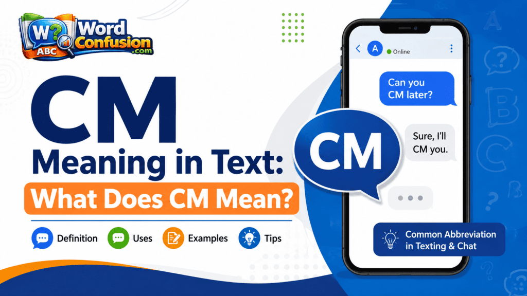 CM Meaning in Text: What Does CM Mean?
