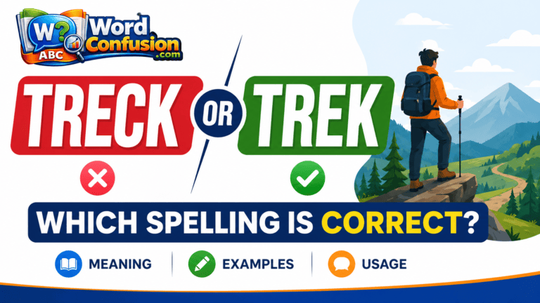 Treck or Trek: Which Spelling Is Correct? Meaning & Examples-Featured image