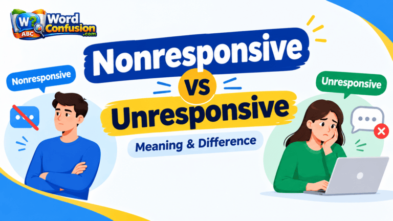 Nonresponsive vs unresponsive