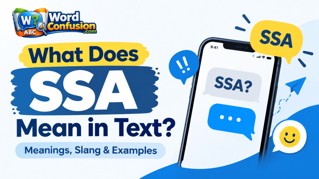 What Does SSA Mean in Text? Meanings, Slang & Examples