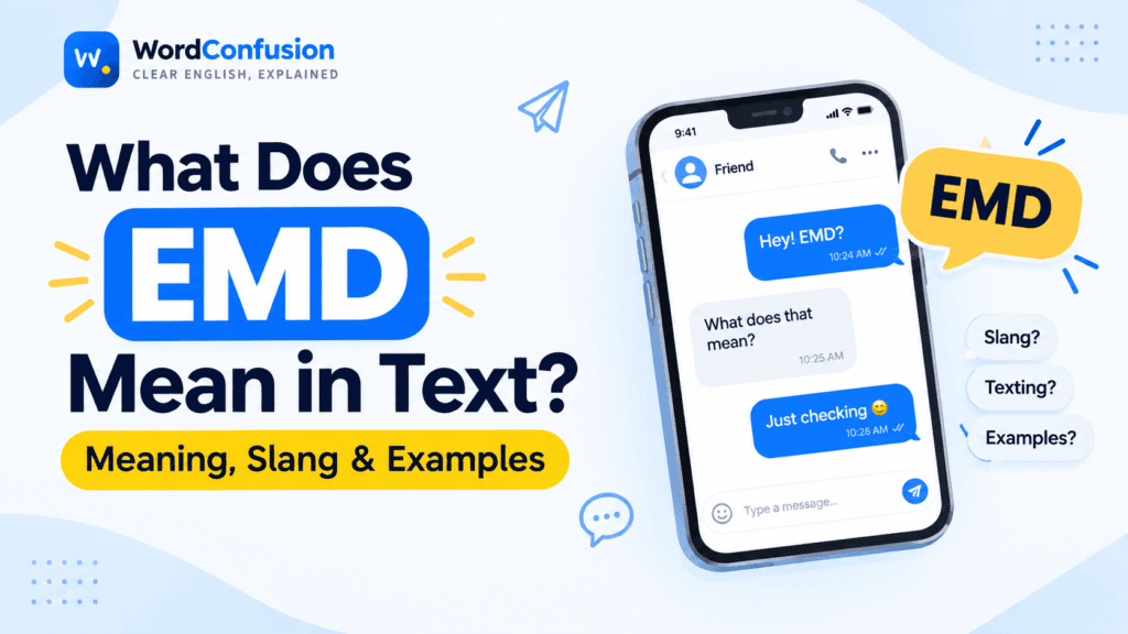 What Does EMD Mean in Text? Meaning, Slang & Examples