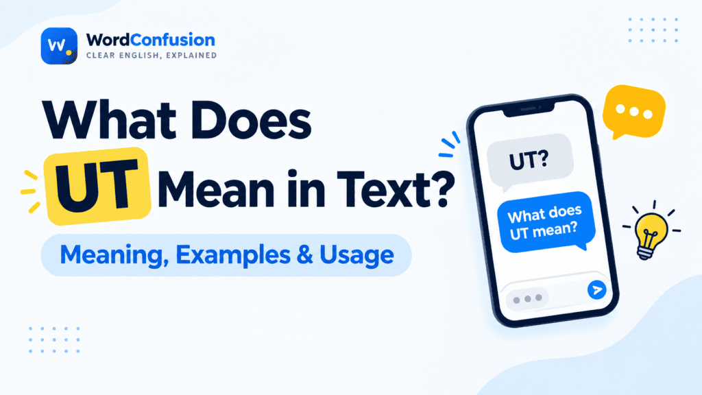 What Does UT Mean in Text? Meaning, Examples & Usage - Word Confusion