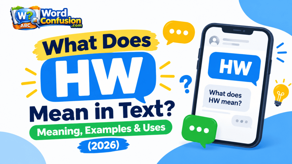 What Does HW Mean in Text? Meaning, Examples & Uses (2026)