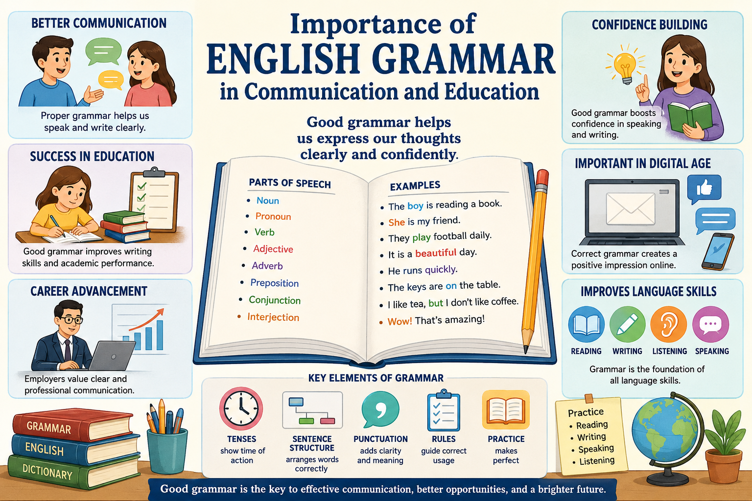 Importance of English Grammar in Communication and Education