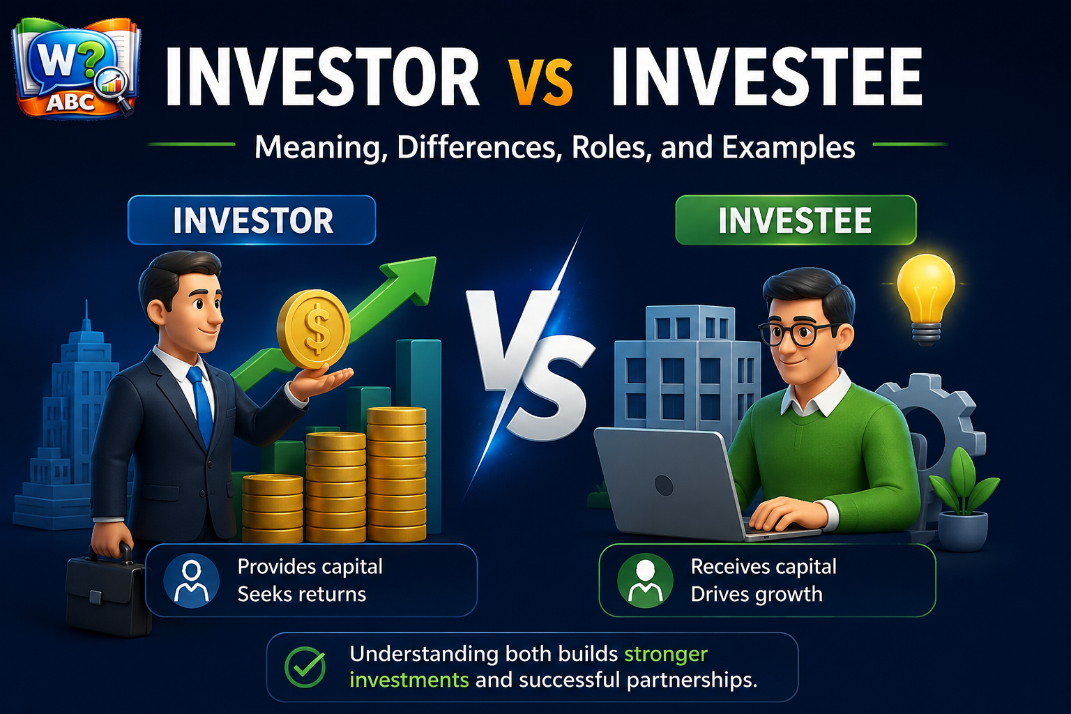 wordconfusion-Investor vs Investee: Meaning, Differences, Roles, and Examples-Featured image