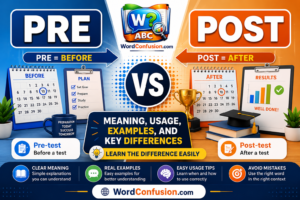 wordconfusion-Pre vs Post: Meaning, Usage, Examples, and Key Differences-Featured image