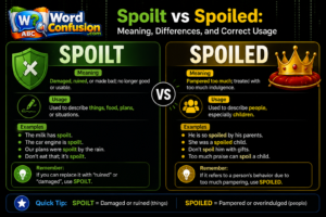 wordconfusion-Spoilt vs Spoiled: Meaning, Differences,and Correct Usage-Featured image
