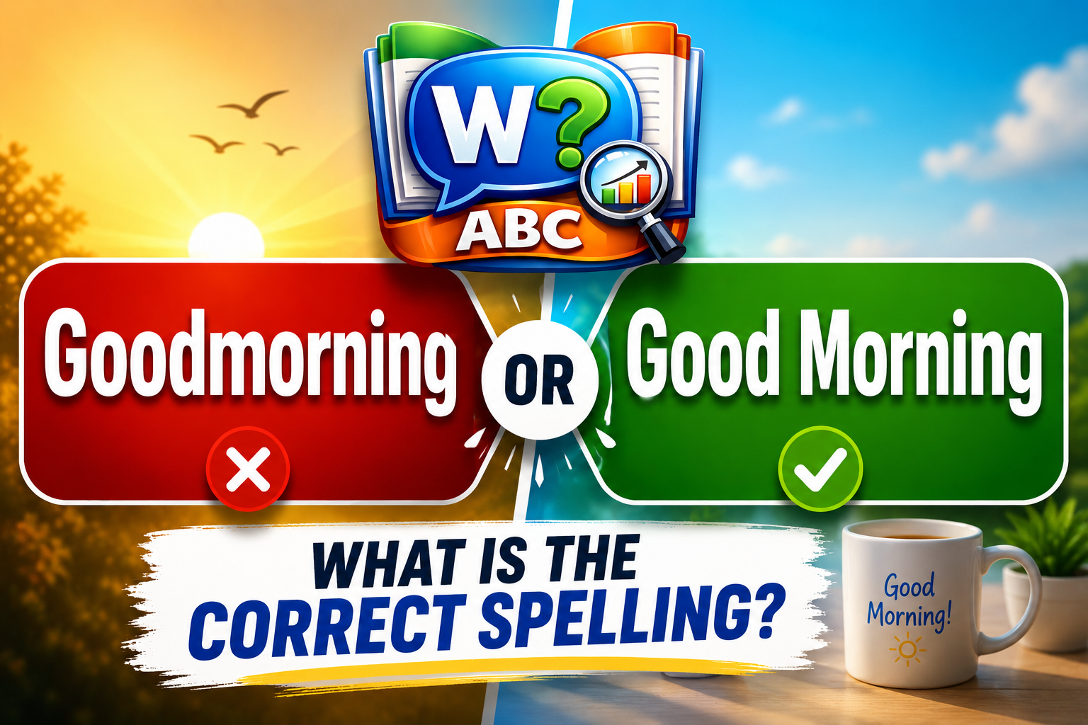 wordconfusion-Goodmorning or Good Morning: What Is the Correct Spelling?- Featured image