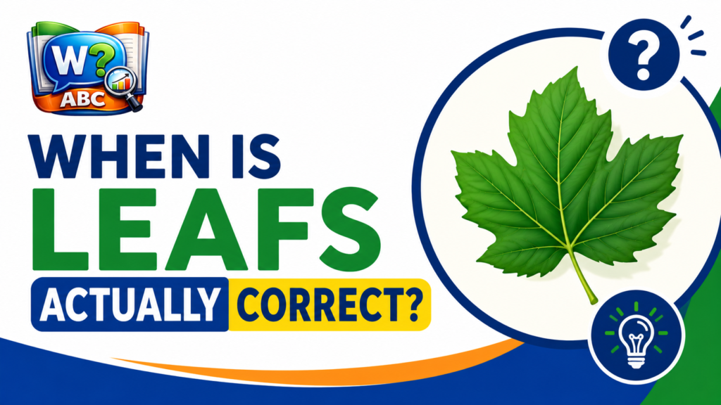 wordconfusion-When Is Leafs Actually Correct?-img