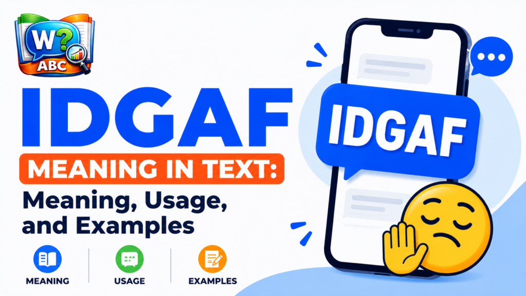 IDGAF Meaning in Text: Meaning, Usage, and Examples
