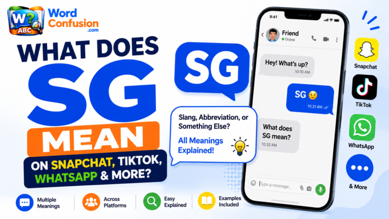 wordconfusion-What Does SG Mean on Snapchat, TikTok, WhatsApp & More?-Featured image