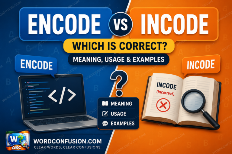 wordconfusion-Encode vs Incode: Which Is Correct? Meaning, Usage & Examples-Featured image