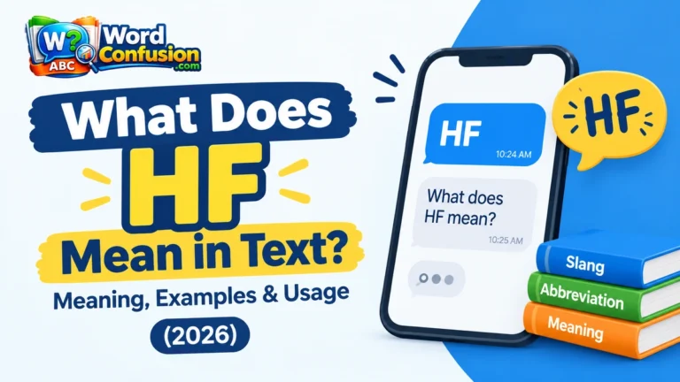 HF meaning in text